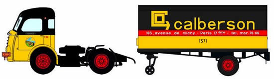 REE Modeles CB-030 - French Panhard Truck Movic Modern Radiator grill with Trailer CALBERSON